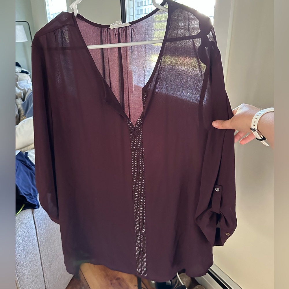 Maurices plum purple dress top
